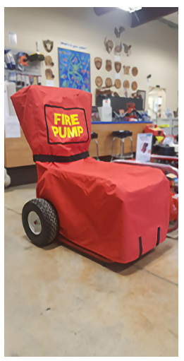 14hp Home Firefighting Cart System 100' of 1.5" Hose 90 gpm Aluminum Pistol Grip Nozzle Electric Starter