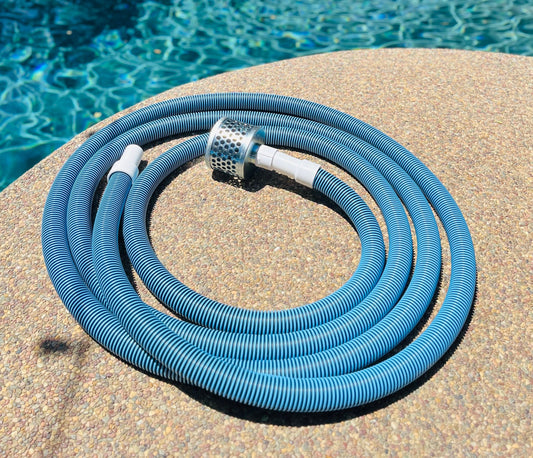 From Shallow to Secure: How FireFighter1’s New Suction Hose Unlocks Your Pool as a Full-Power Fire Defense. A picture showing FireFighter1's new suction hose product drop that allows you to draw water from the pool's deepest point. 