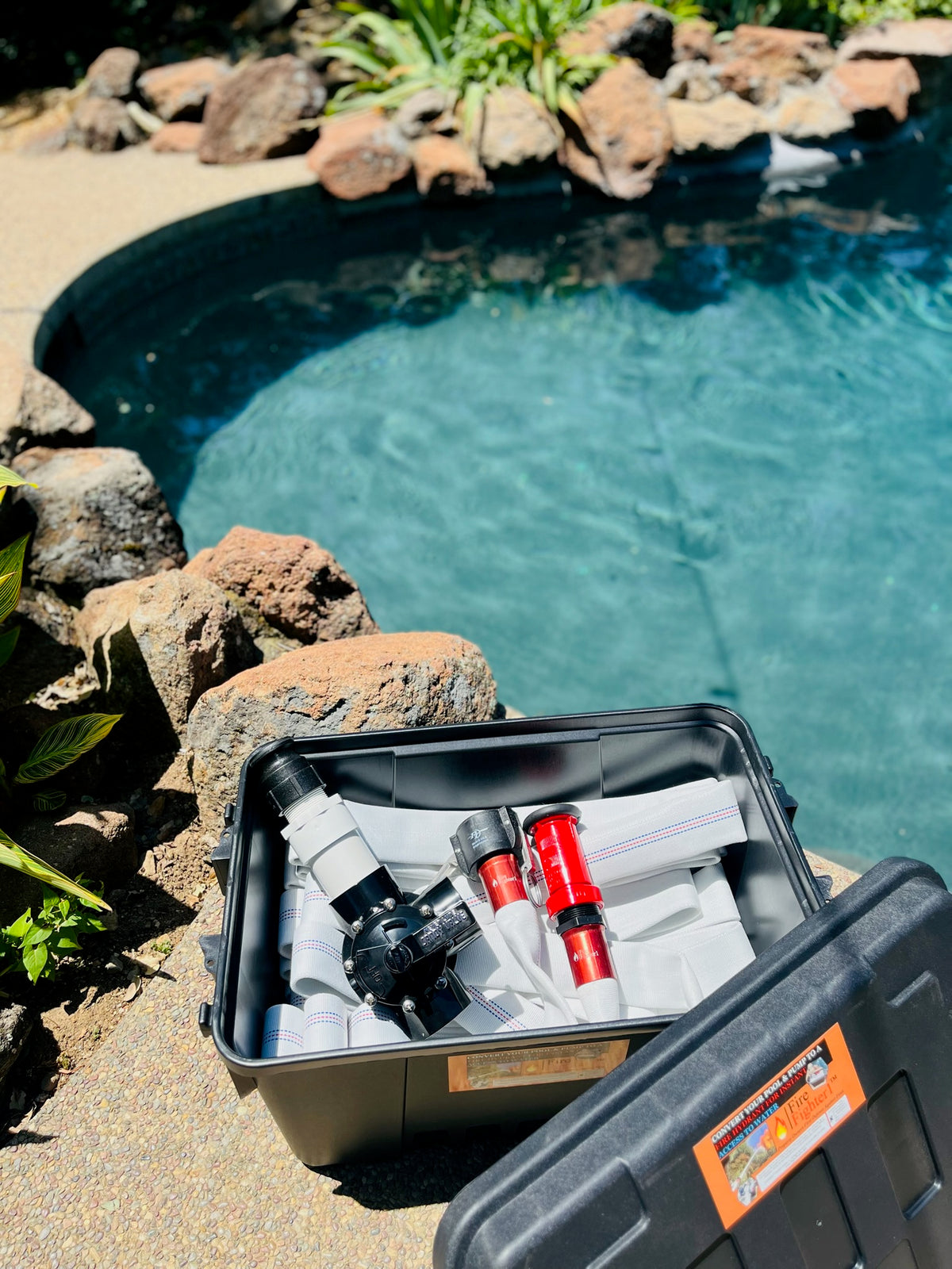 100ft FireFighter1™ Pool-Fed Fire Hose System