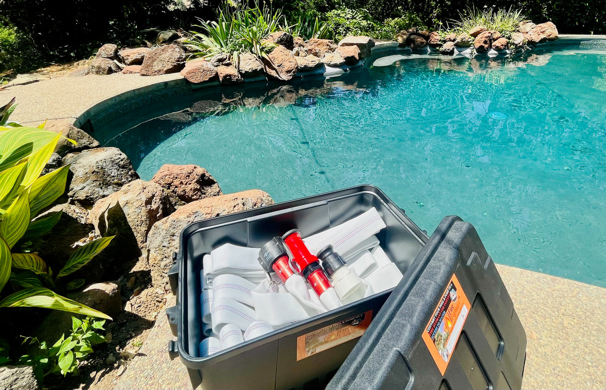 100ft FireFighter1™ Pool-Fed Fire Hose System