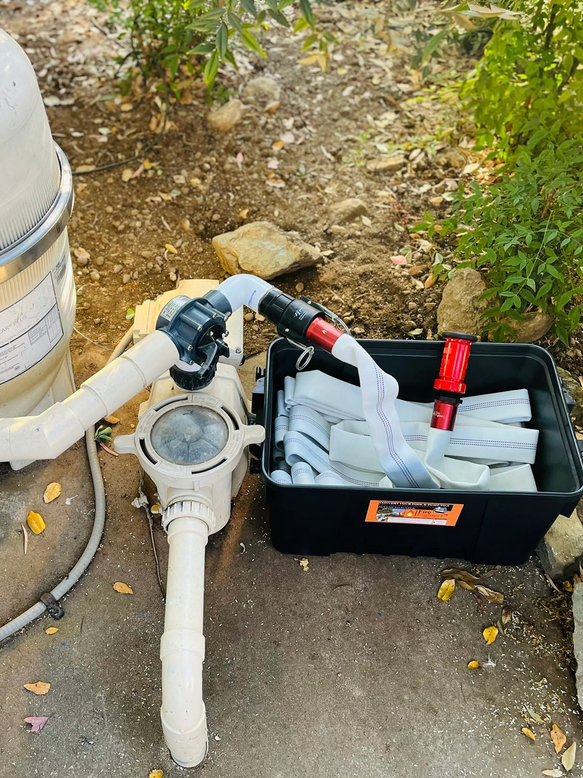 100ft FireFighter1™ Pool-Fed Fire Hose System