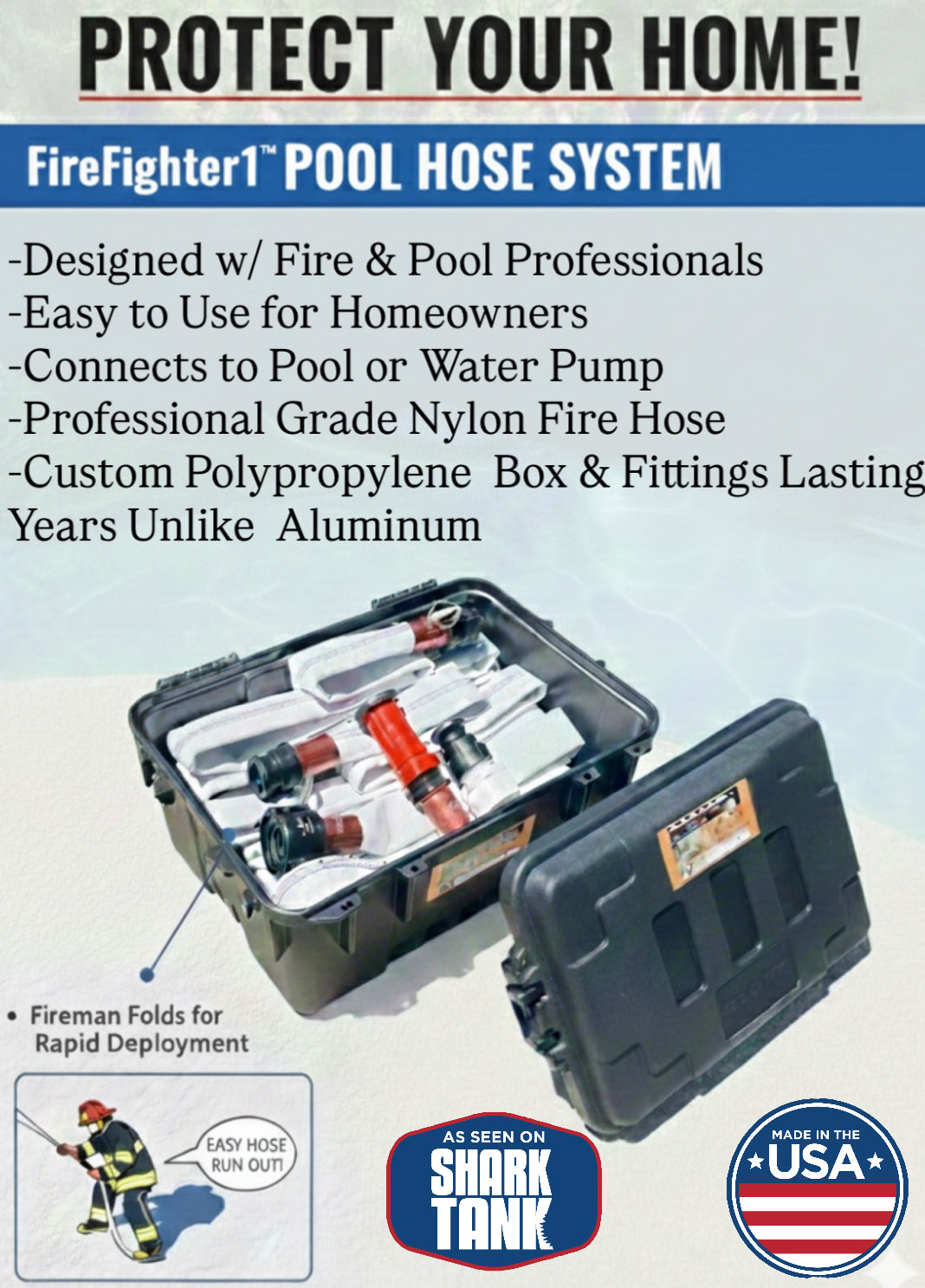 Top Selling - 100ft FireFighter1™ Fire Hose - 50ft Primary Hose w/ 50ft Extension