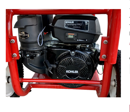 14hp Home Firefighting Cart System 100' of 1.5" Hose 90 gpm Aluminum Pistol Grip Nozzle Electric Starter